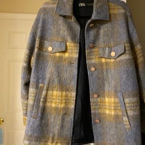 Zara Plaid overshirt jacket